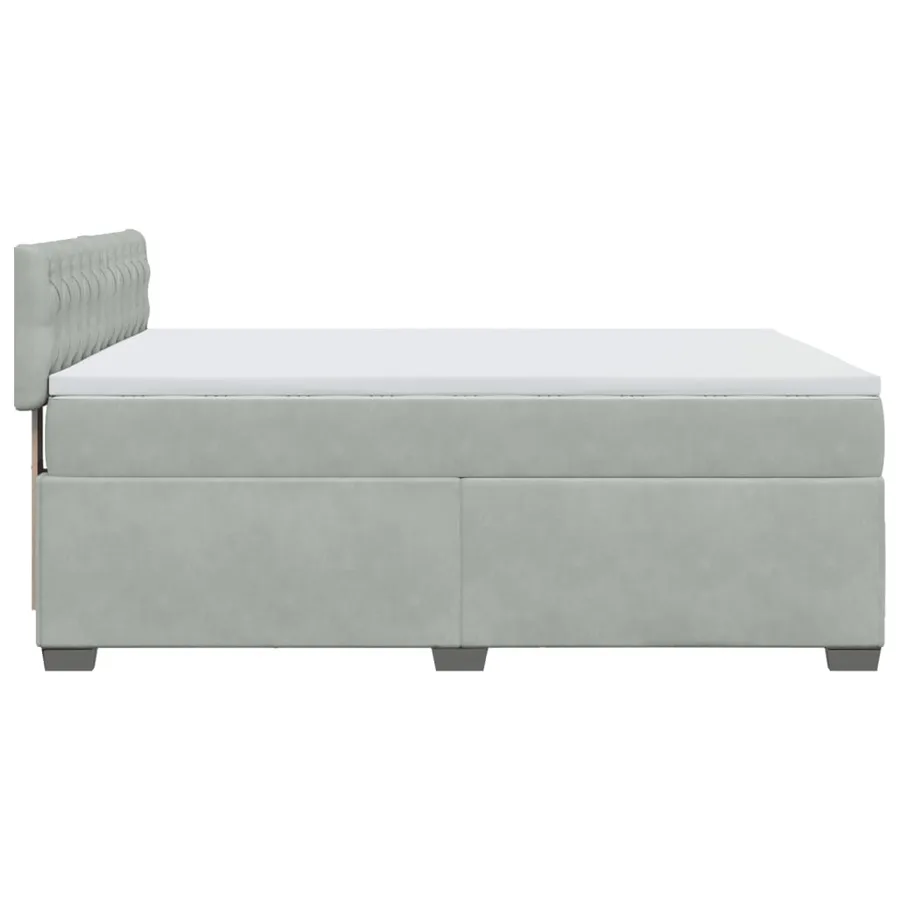 Sommier à lattes de lit et matelas Gris clair 140x200cm Velours - 9