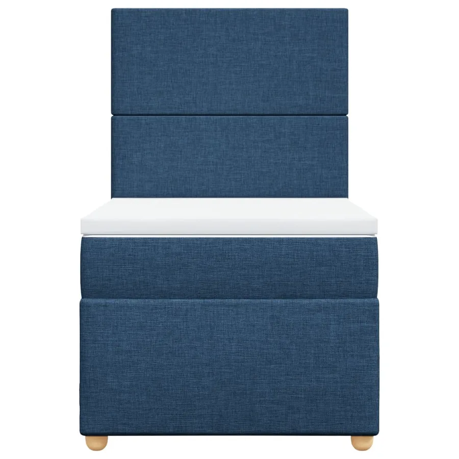 Sommier à lattes de lit avec matelas Bleu 80x200 cm Tissu - 4