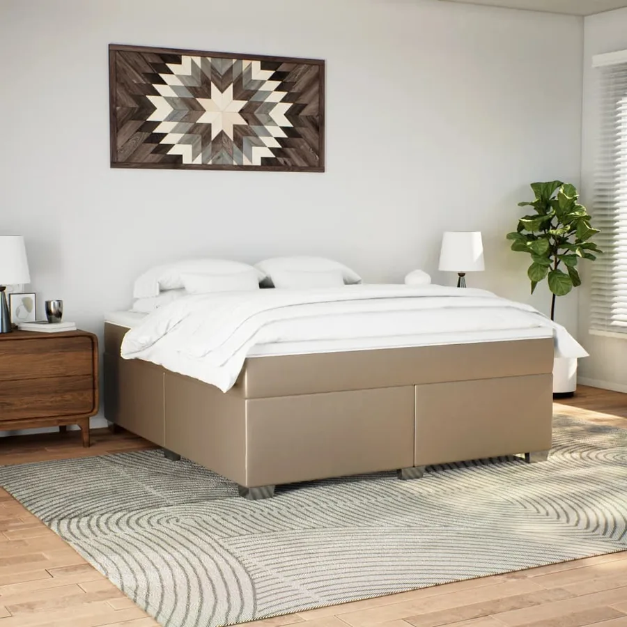 Sommier à lattes de lit avec matelas Cappuccino 180x200 cm - 3