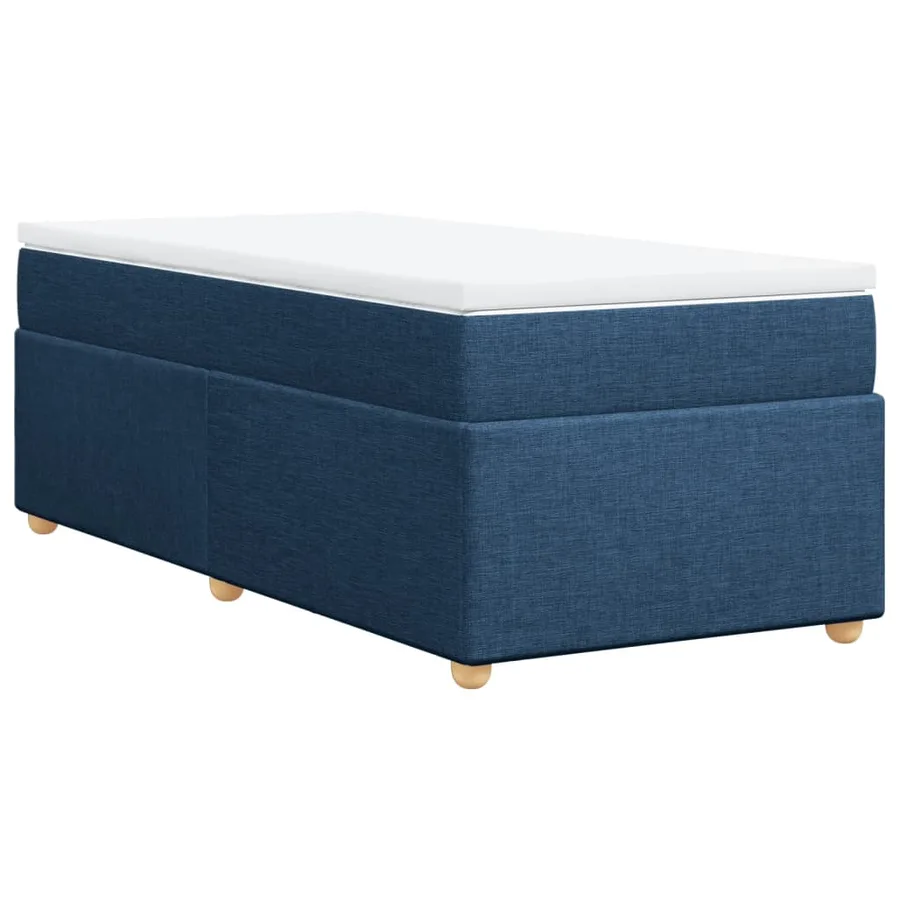 Sommier à lattes de lit avec matelas Bleu 80x200 cm Tissu - 2