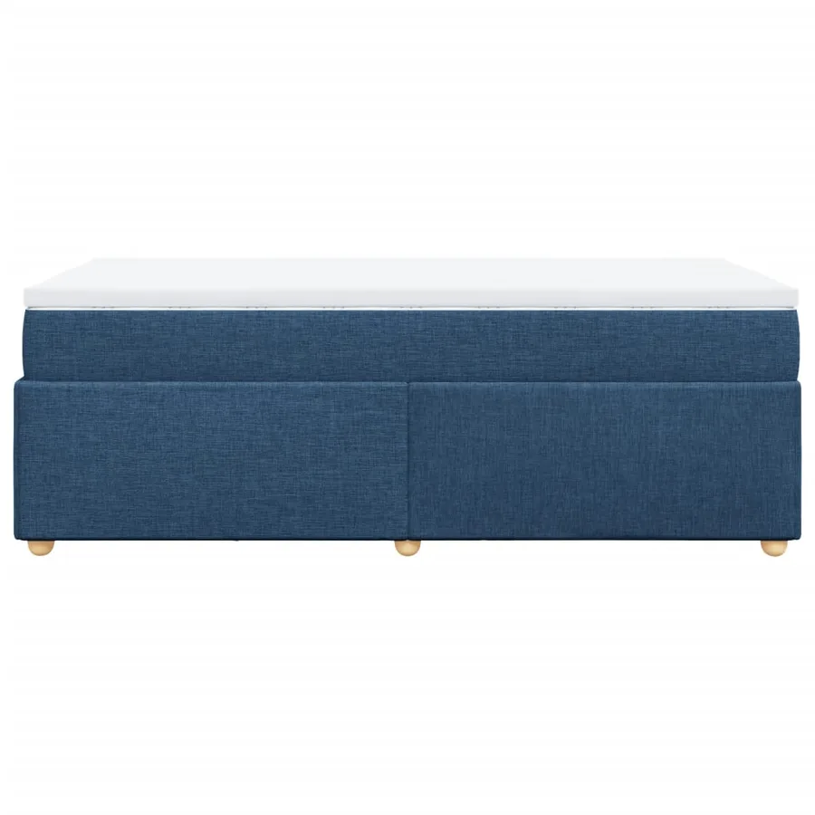 Sommier à lattes de lit avec matelas Bleu 80x200 cm Tissu - 8