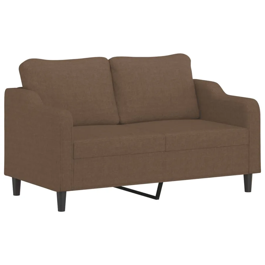 Ensemble de canapés 3 pcs avec coussins Marron Tissu - 3