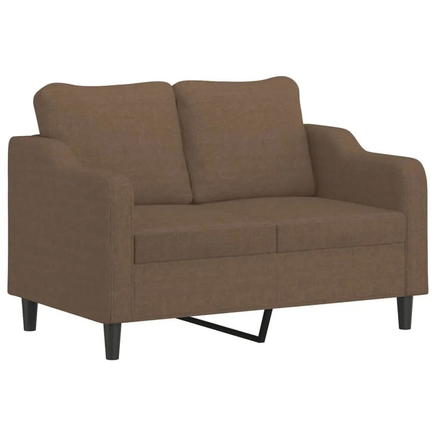 Ensemble de canapés 3 pcs avec coussins Marron Tissu - 3