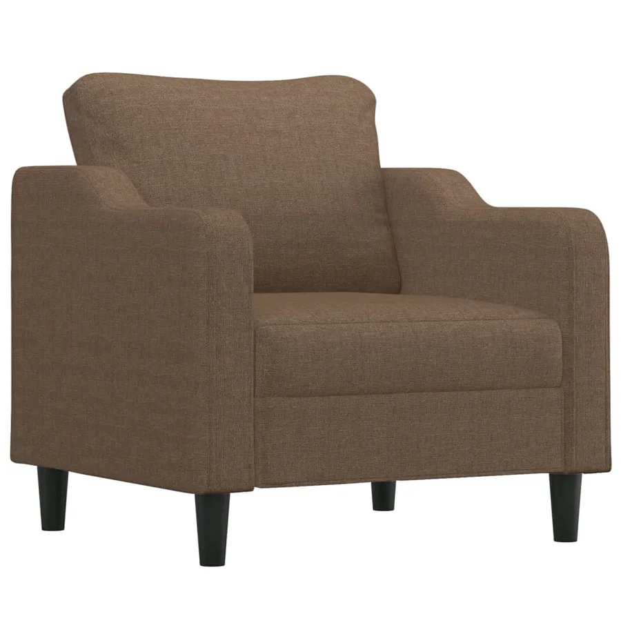 Ensemble de canapés 4 pcs avec coussins Marron Tissu - 3
