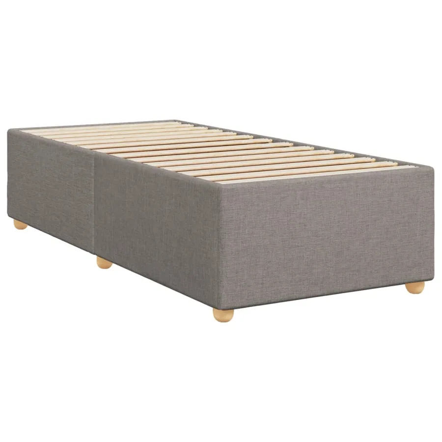 Cadre de lit sans matelas taupe 100x200 cm tissu - 3