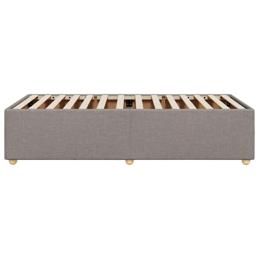 Cadre de lit sans matelas taupe 100x200 cm tissu - 5