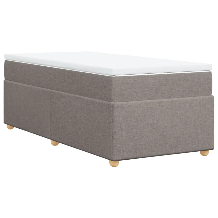 Sommier à lattes de lit avec matelas Taupe 100x200 cm Tissu - 2
