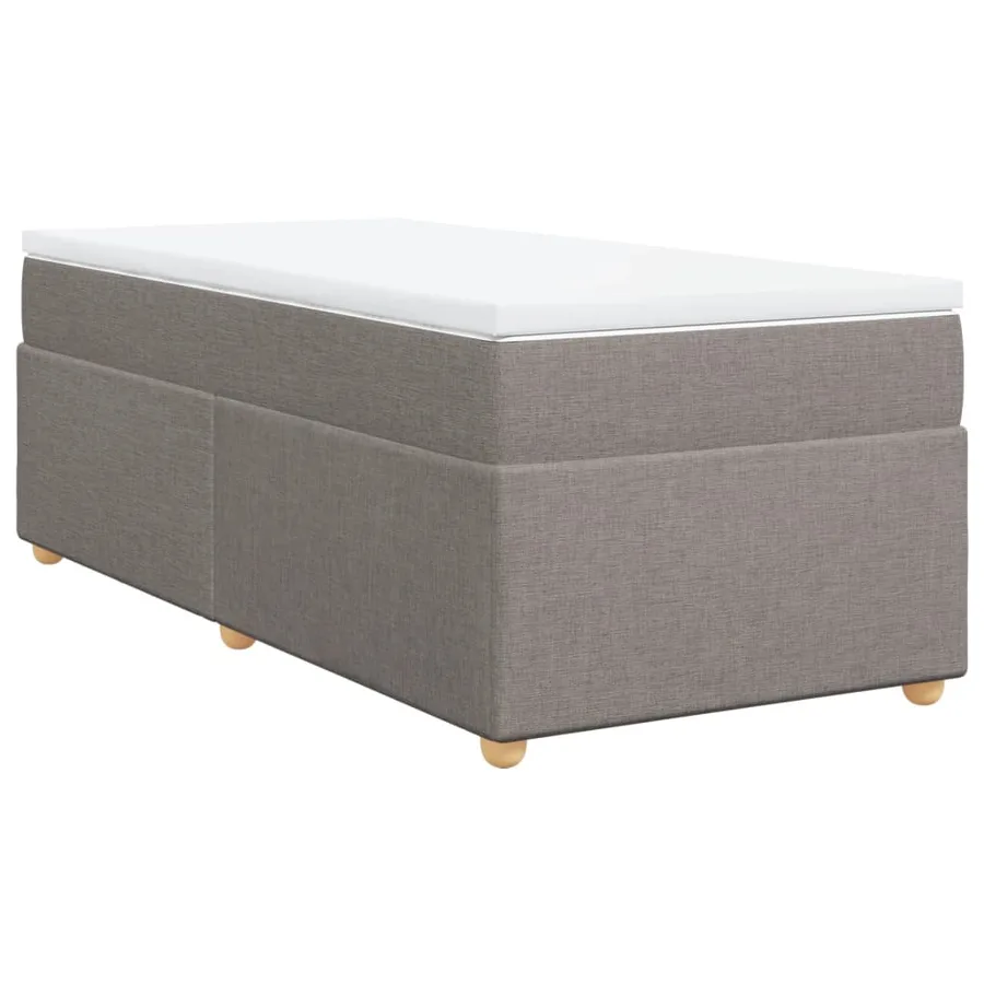 Sommier à lattes de lit avec matelas Taupe 90x200 cm Tissu - 2