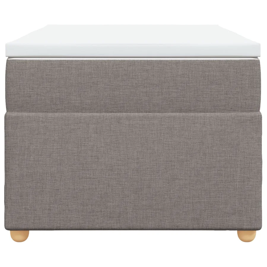 Sommier à lattes de lit avec matelas Taupe 90x200 cm Tissu - 4