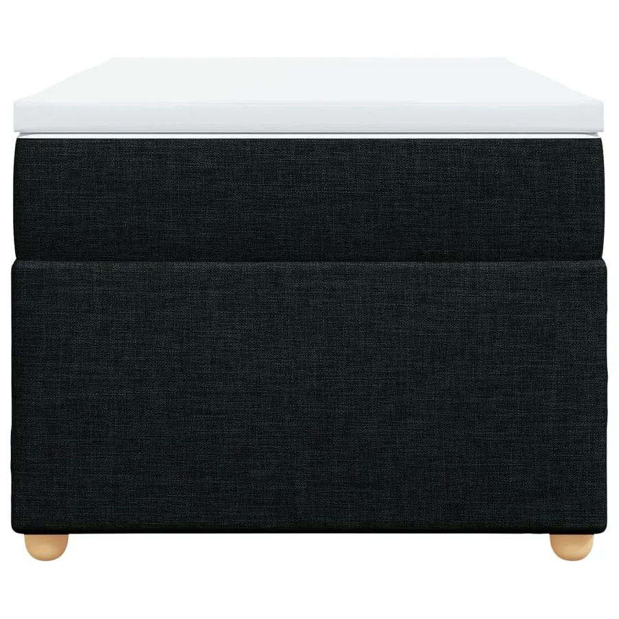 Sommier à lattes de lit avec matelas Noir 100x200 cm Tissu - 4