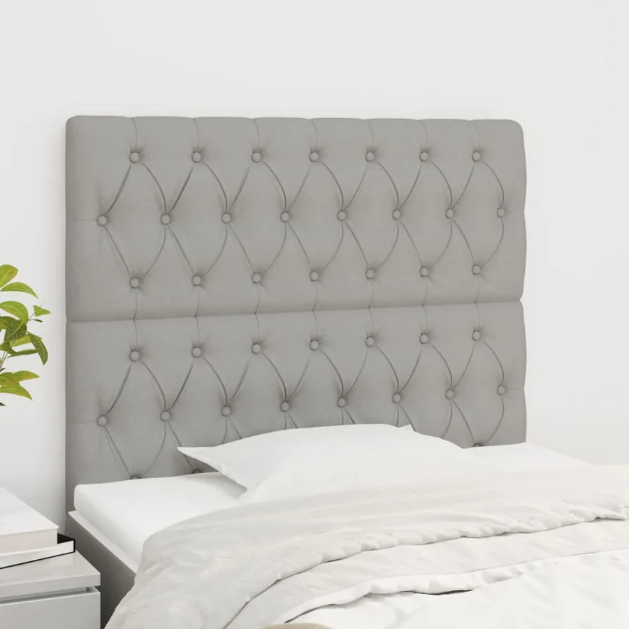 Tête de lit Gris clair 100x7x118/128 cm Tissu