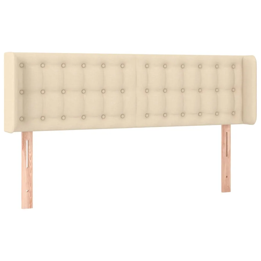 Tête de lit à LED Crème 147x16x78/88 cm Tissu - 3