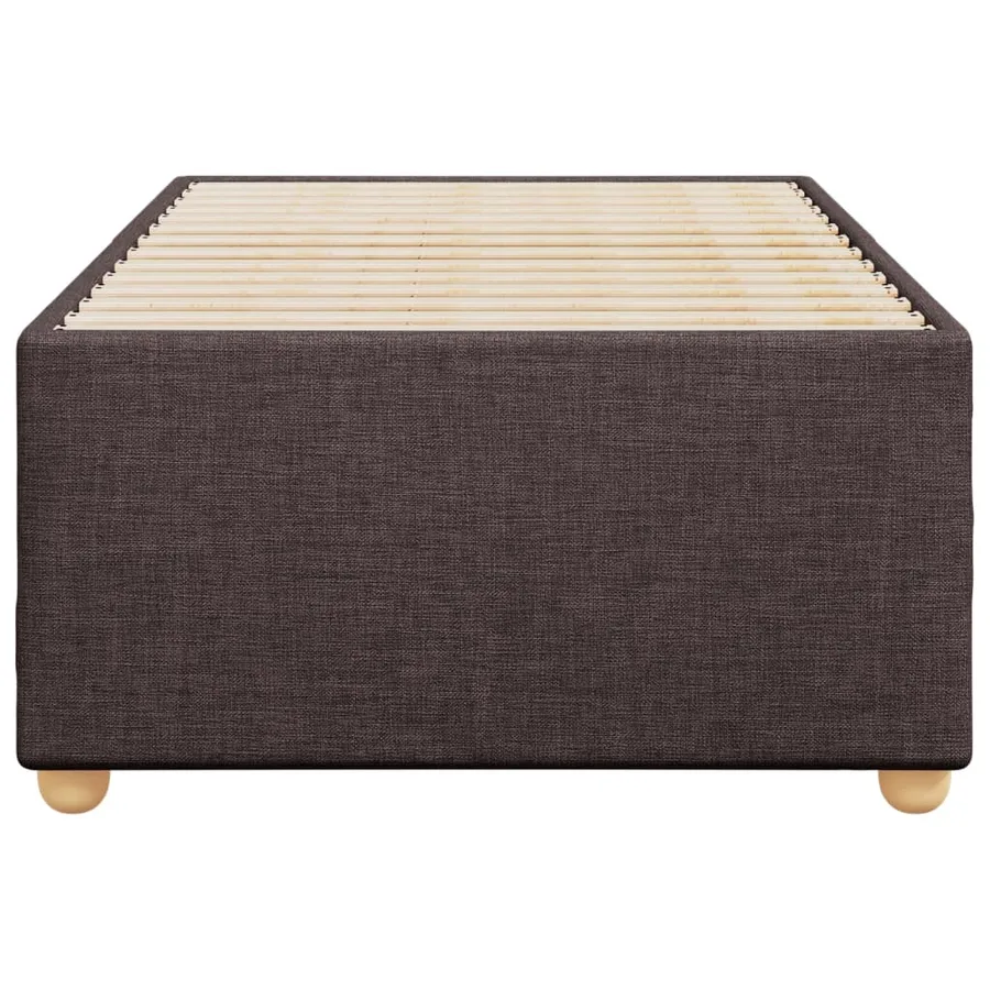 Cadre de lit sans matelas marron foncé 90x190 cm tissu - 4