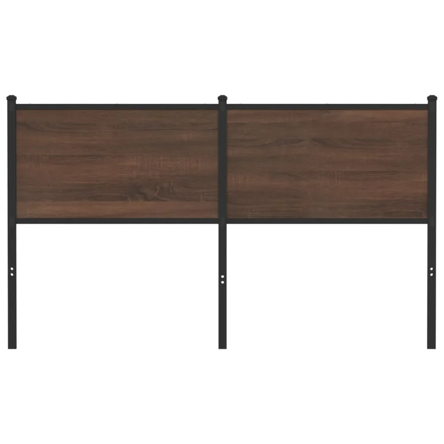 Tête de lit de remplacement chêne marron 140 cm bois d'ingénierie et acier - 3