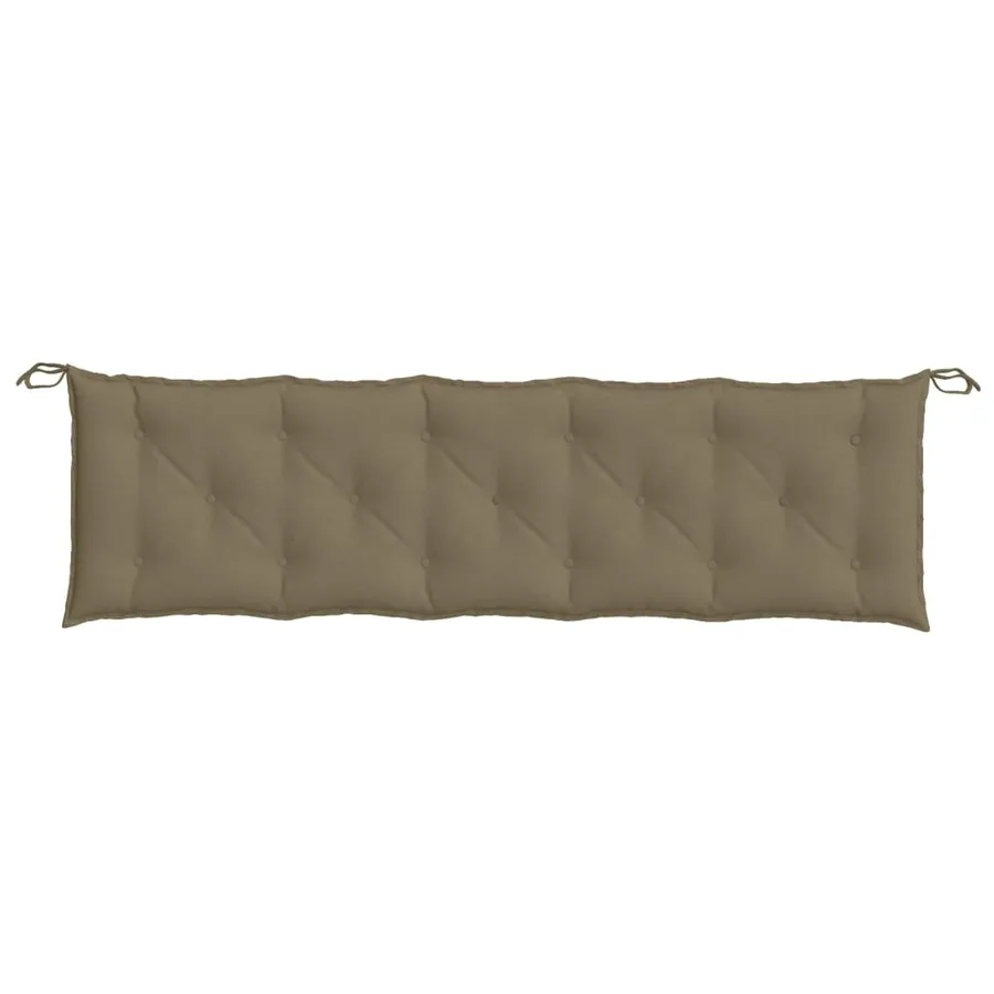 Coussin de banc de jardin taupe mélangé 180x50x7 cm tissu - 4