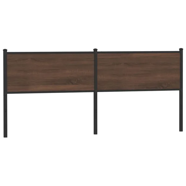 Tête de lit de remplacement chêne marron 200 cm bois d'ingénierie et acier