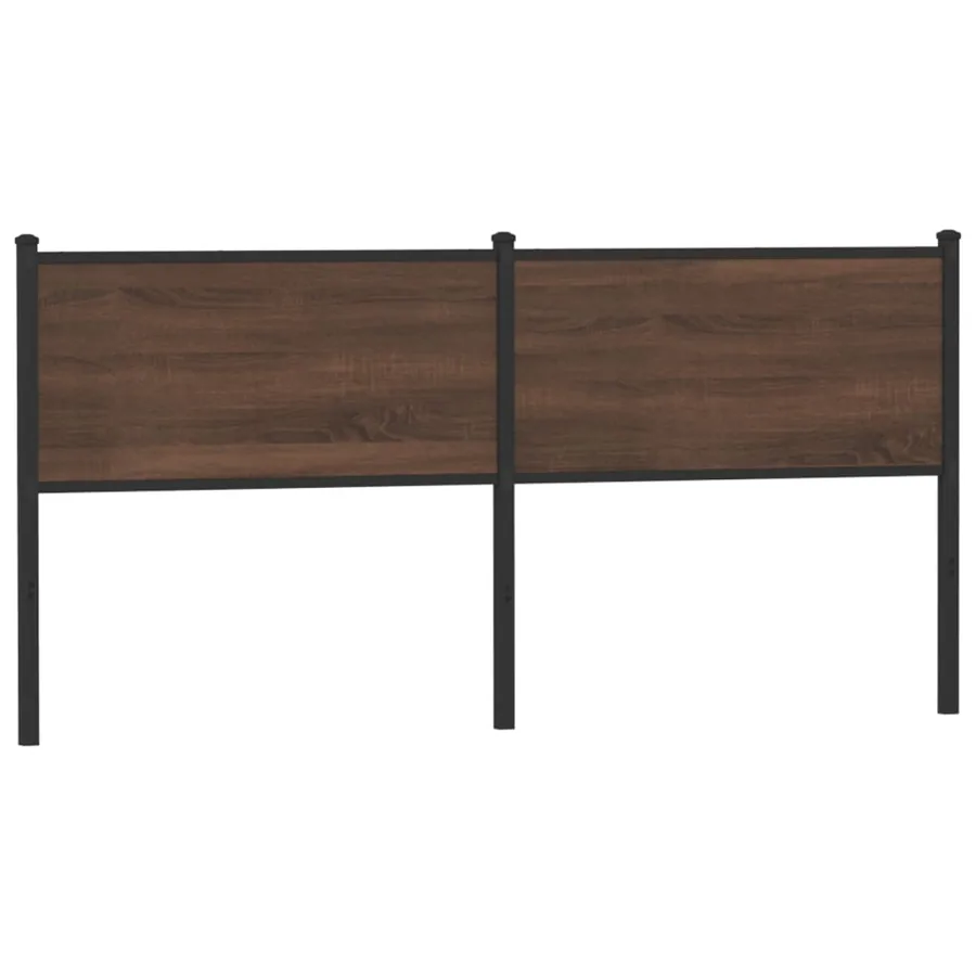 Tête de lit de remplacement chêne marron 180 cm bois d'ingénierie et acier