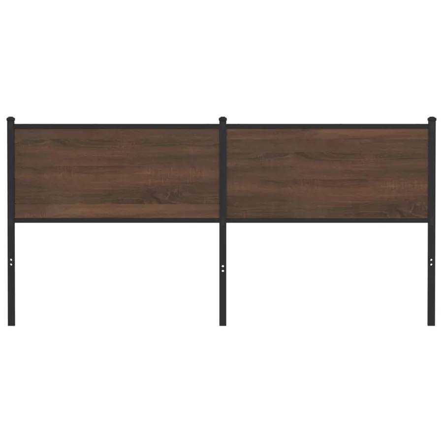 Tête de lit de remplacement chêne marron 180 cm bois d'ingénierie et acier - 3