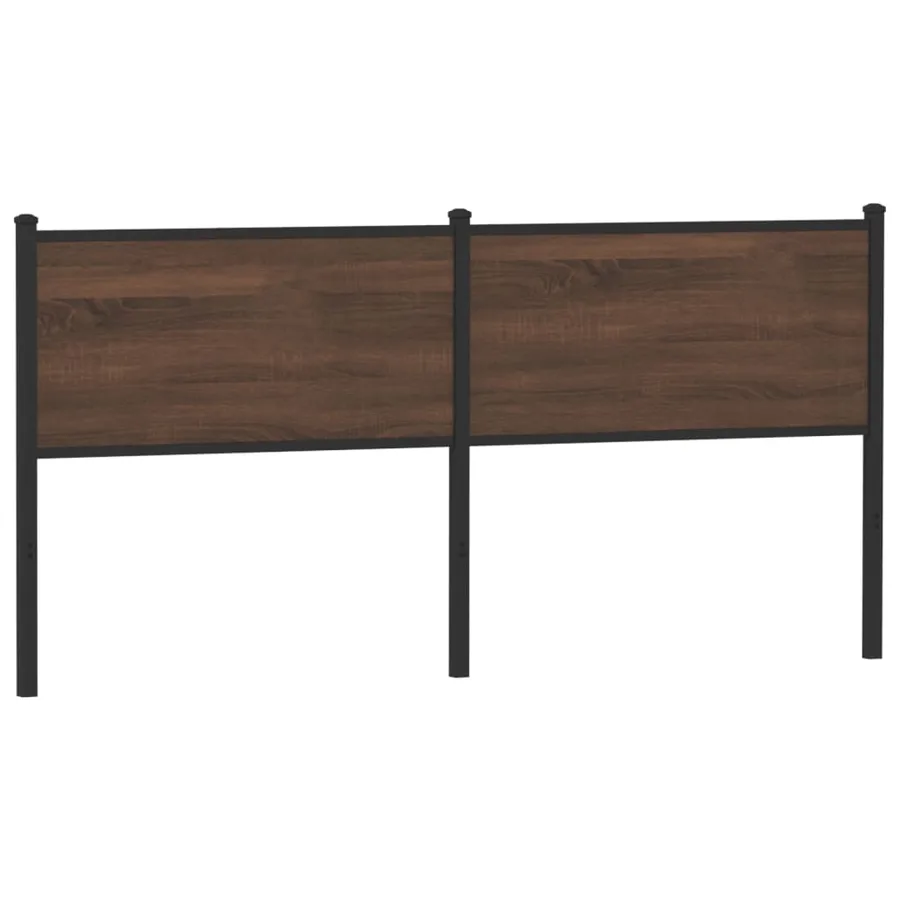 Tête de lit de remplacement chêne marron 180 cm bois d'ingénierie et acier - 5