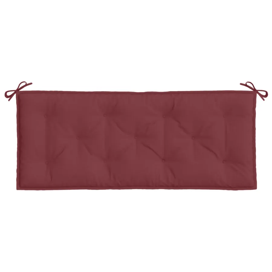 Coussin de banc de jardin rouge bordeaux mélangé tissu - 4