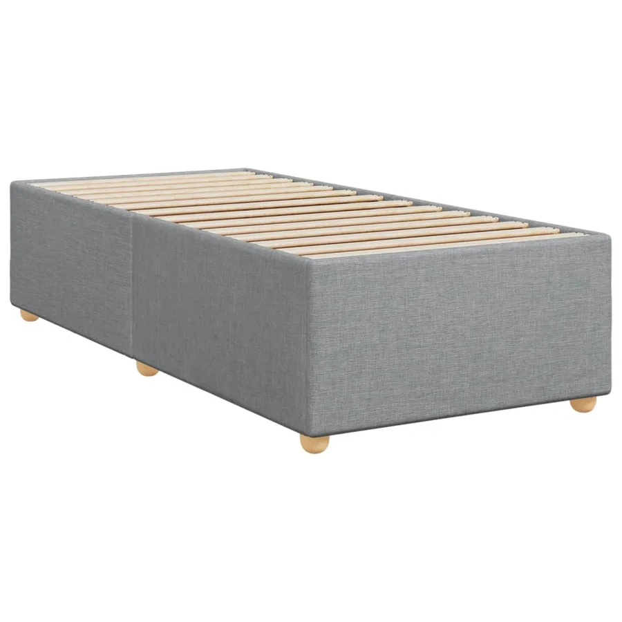 Sommier à lattes de lit avec matelas Gris clair 100x200cm Tissu - 10