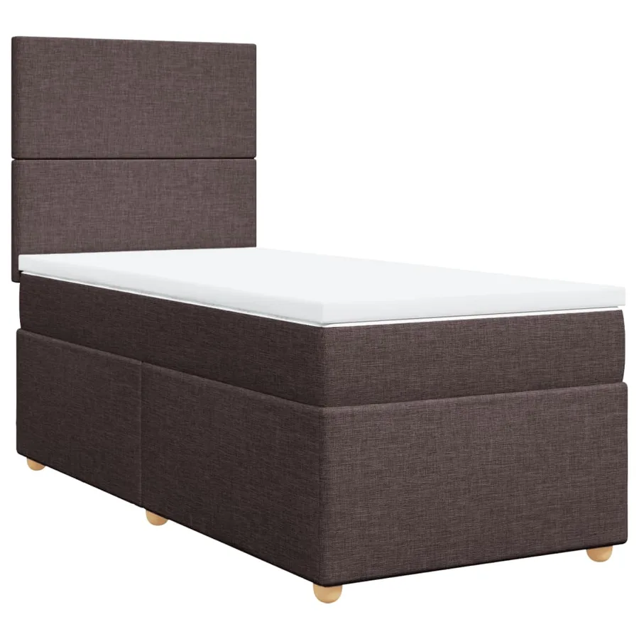 Sommier à lattes de lit avec matelas Marron foncé 90x200 cm - 3