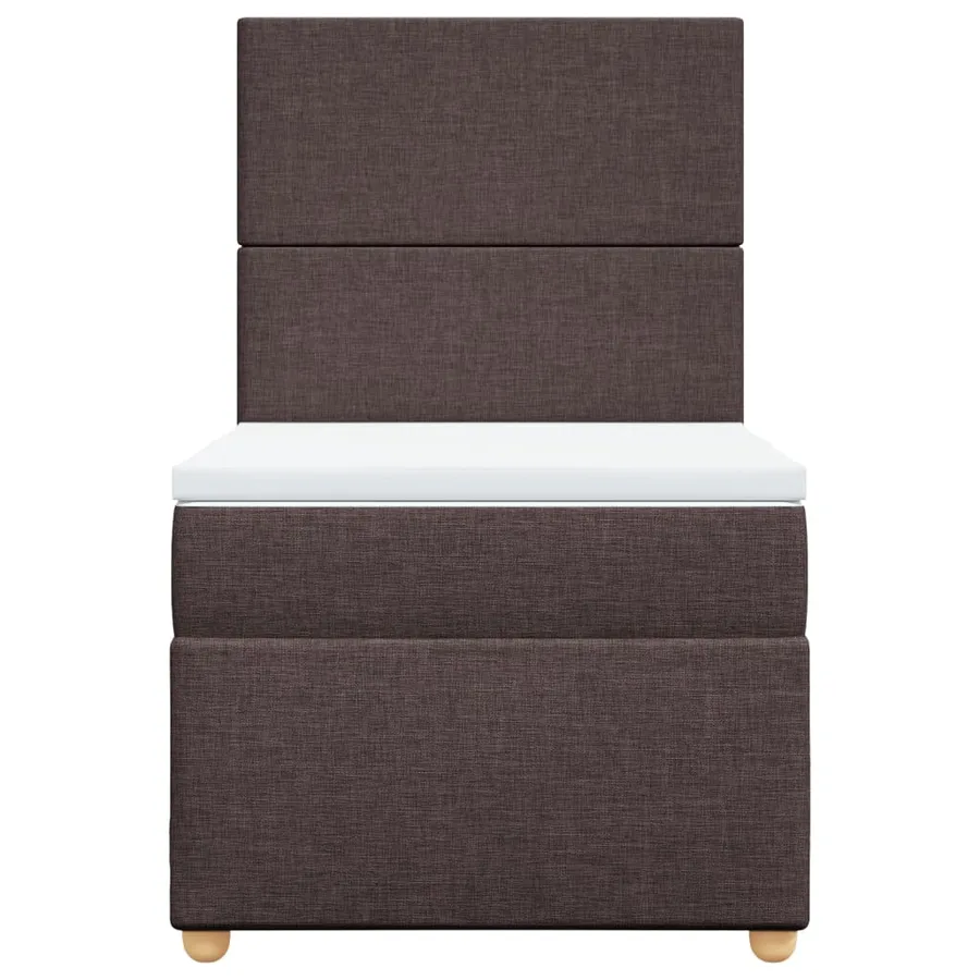 Sommier à lattes de lit avec matelas Marron foncé 90x200 cm - 6