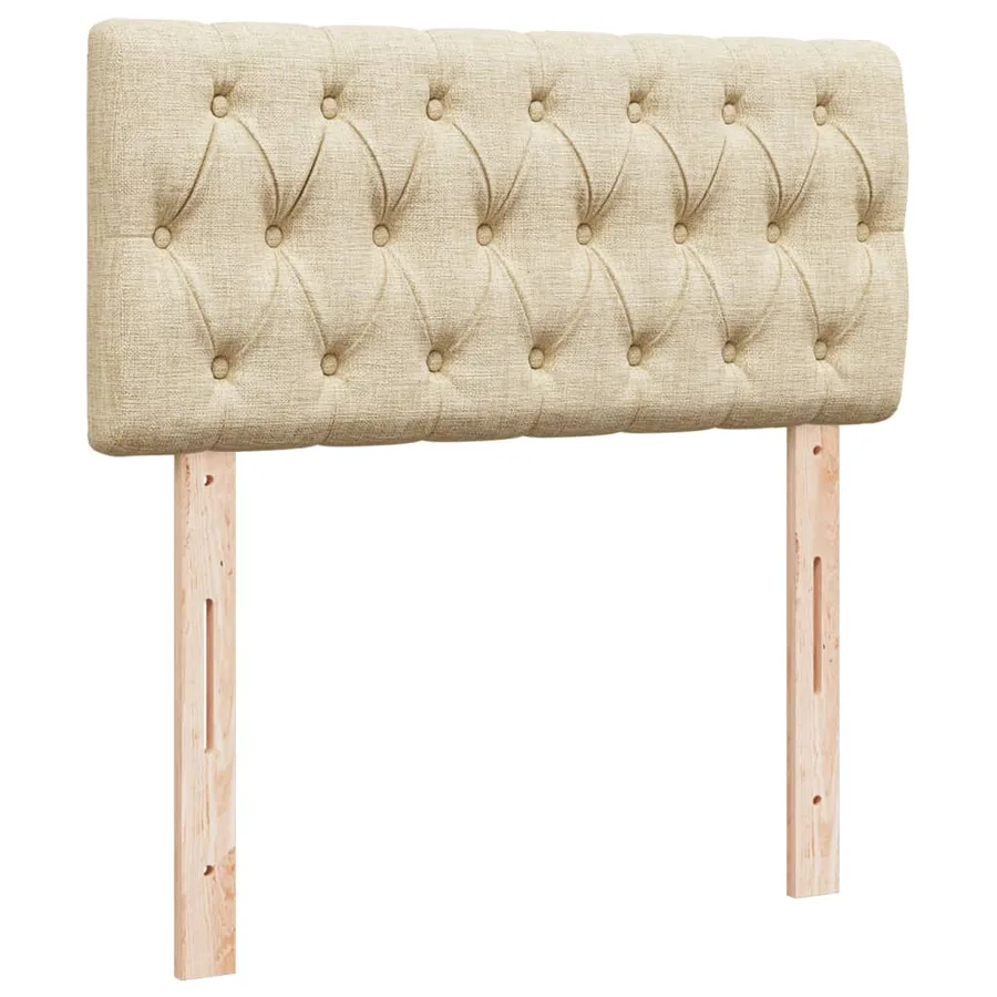 Sommier à lattes de lit avec matelas Crème 90x200 cm Tissu - 12