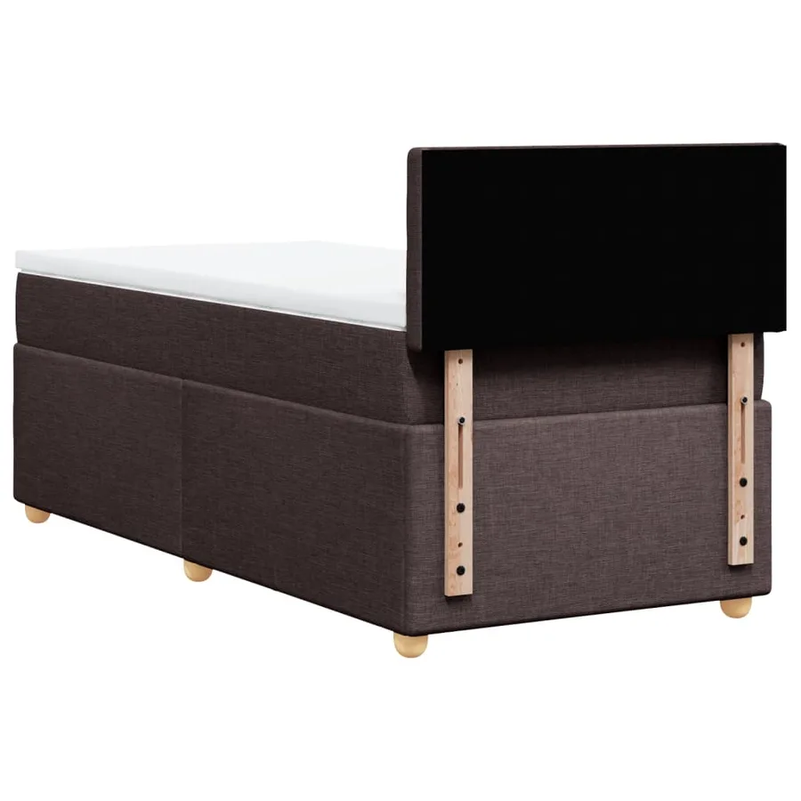 Sommier à lattes de lit avec matelas Marron foncé 90x200 cm - 8