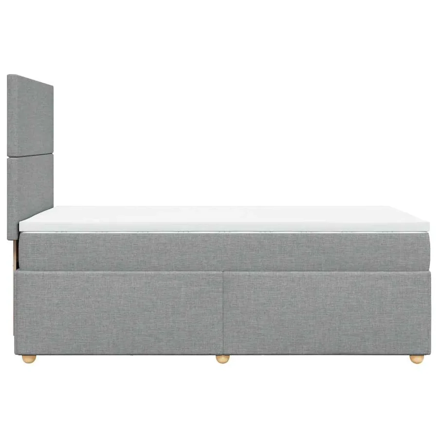 Sommier à lattes de lit avec matelas Gris clair 100x200cm Tissu - 5