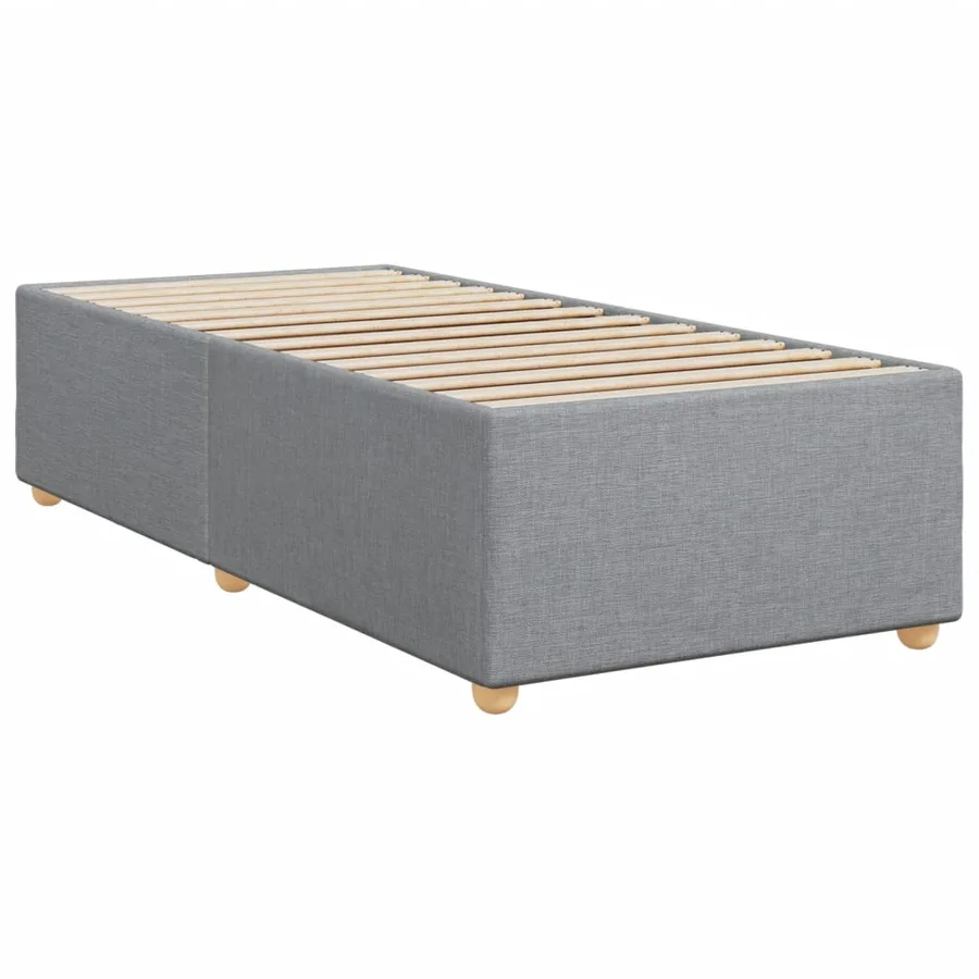 Sommier à lattes de lit avec matelas Gris clair 100x200cm Tissu - 8
