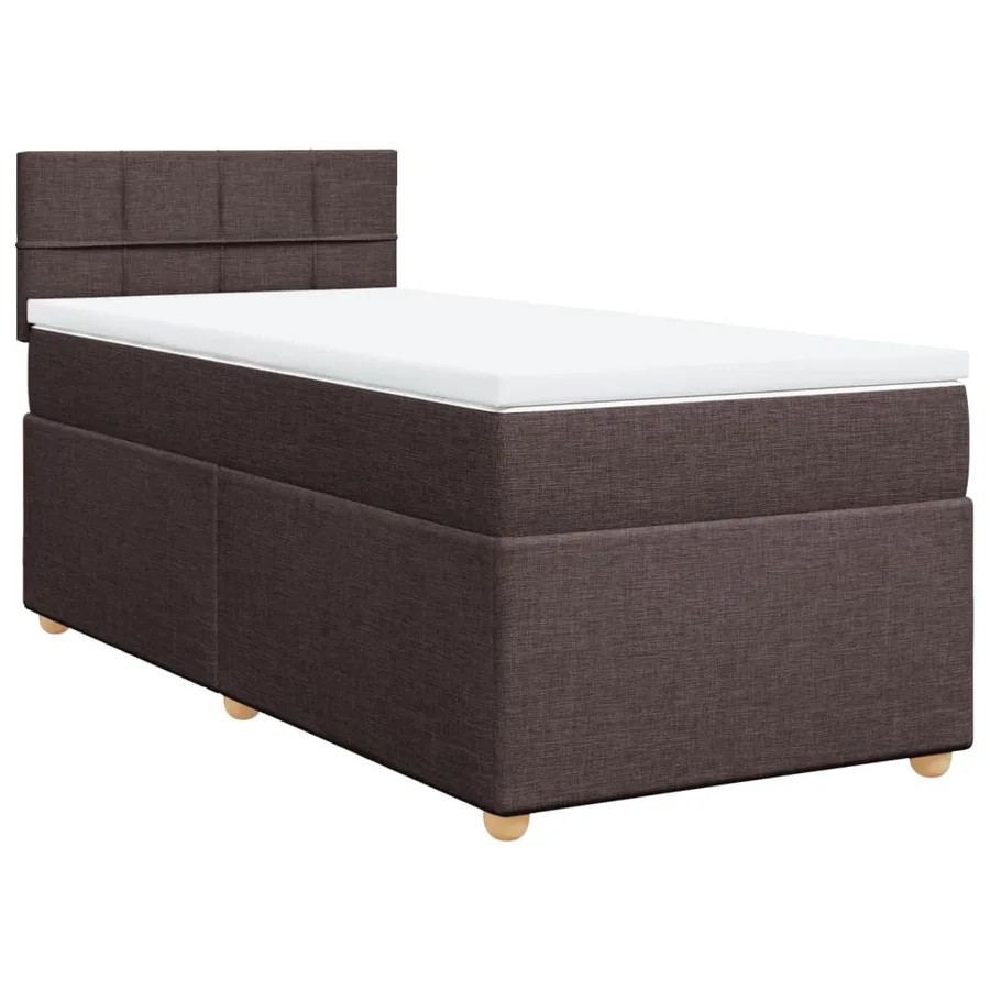 Sommier à lattes de lit avec matelas Marron foncé 100x200 cm - 3