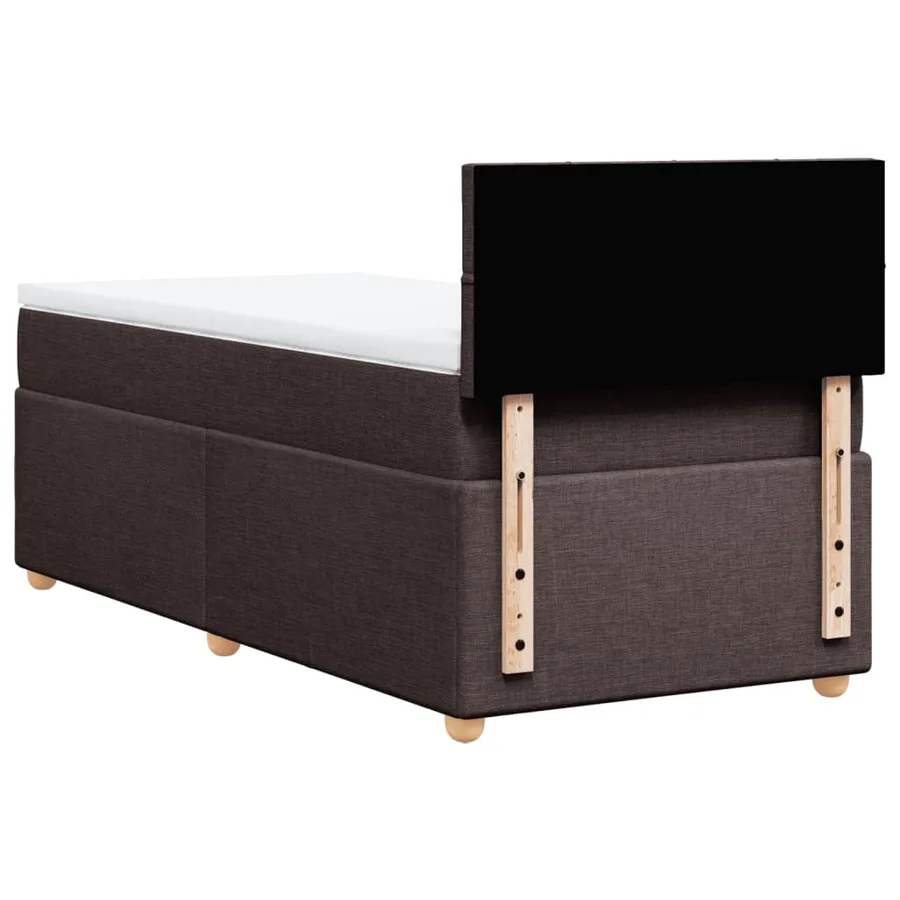 Sommier à lattes de lit avec matelas Marron foncé 100x200 cm - 8