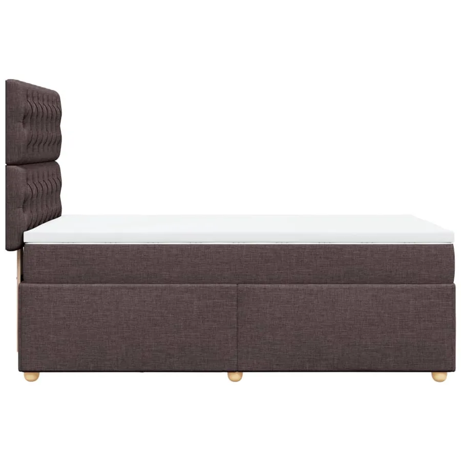 Sommier à lattes de lit avec matelas Marron foncé 90x200 cm - 5