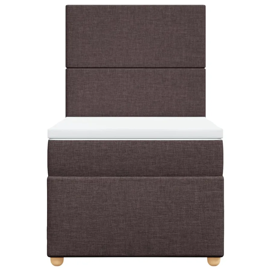 Sommier à lattes de lit avec matelas Marron foncé 90x200 cm - 4