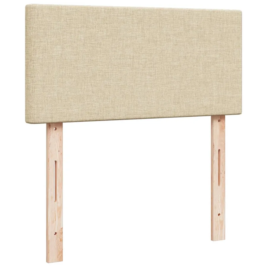 Sommier à lattes de lit avec matelas Crème 90x200 cm Tissu - 10
