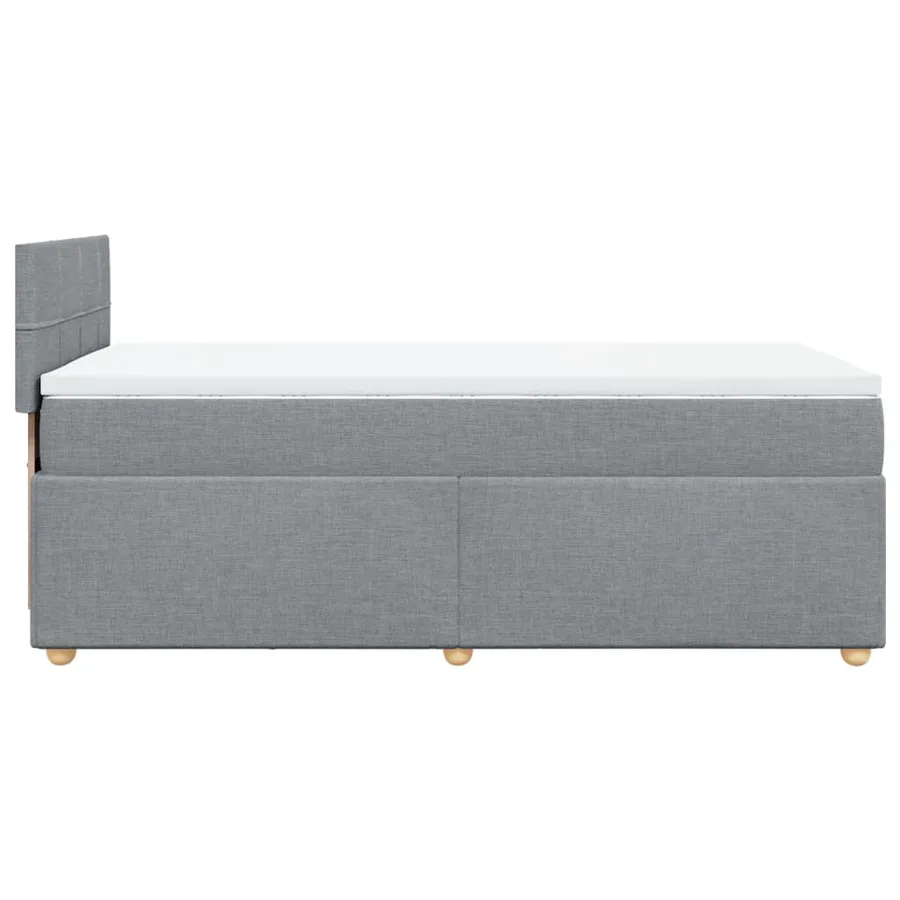 Sommier à lattes de lit avec matelas Gris clair 90x200 cm Tissu - 5