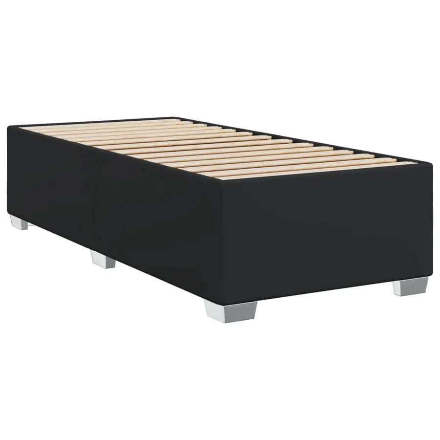 Sommier à lattes de lit avec matelas Noir 90x200 cm Similicuir - 8