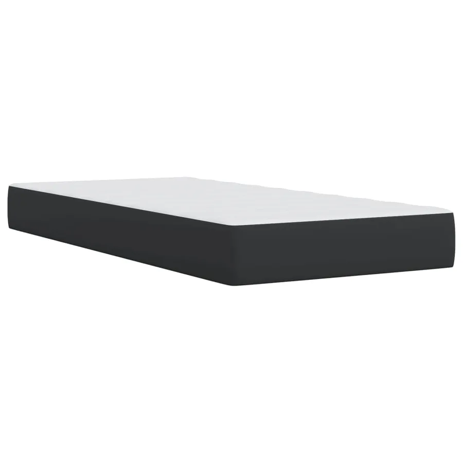 Sommier à lattes de lit avec matelas Noir 90x200 cm Similicuir - 9