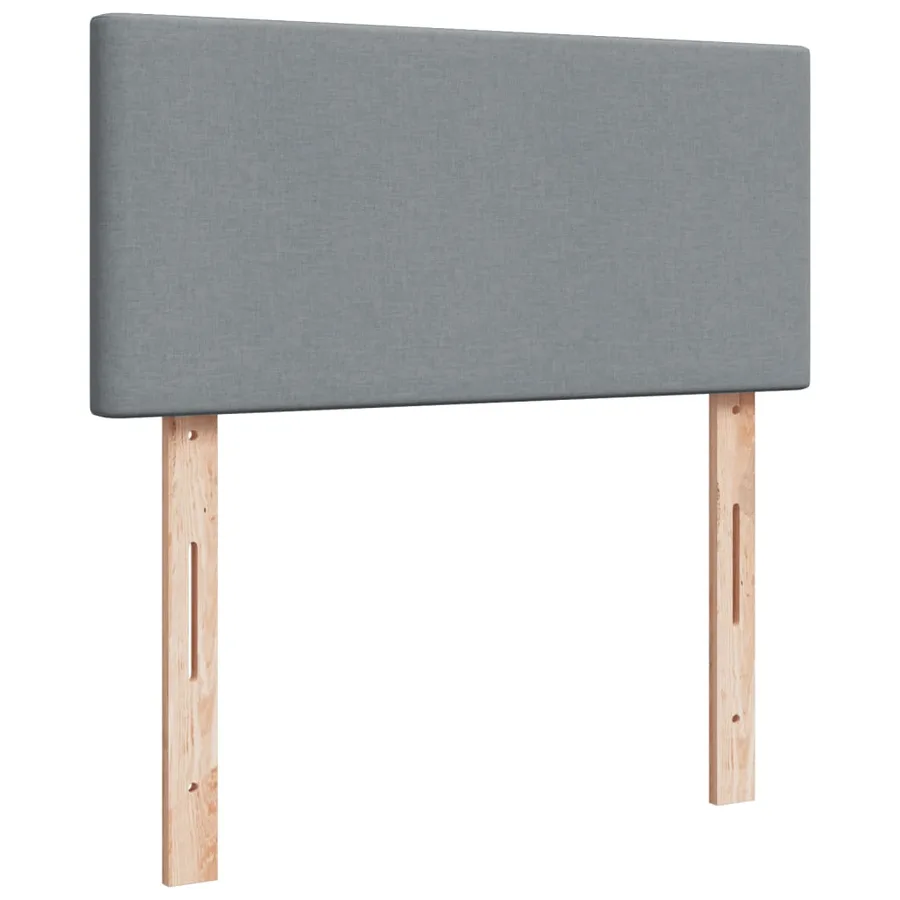 Sommier à lattes de lit avec matelas Gris clair 90x200 cm Tissu - 12