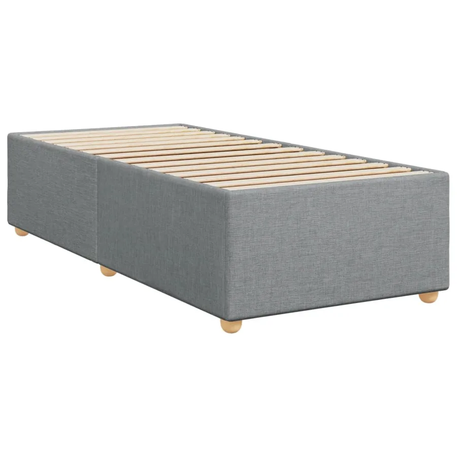 Sommier à lattes de lit avec matelas Gris clair 90x200 cm Tissu - 9