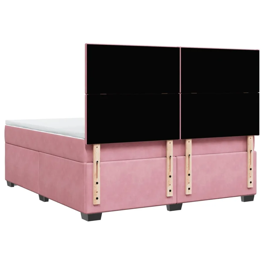 Sommier à lattes de lit avec matelas Rose 180x200 cm Velours - 10