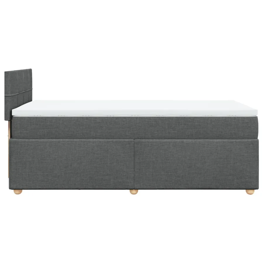 Sommier à lattes de lit avec matelas gris foncé 90x190 cm simple tissu - 5