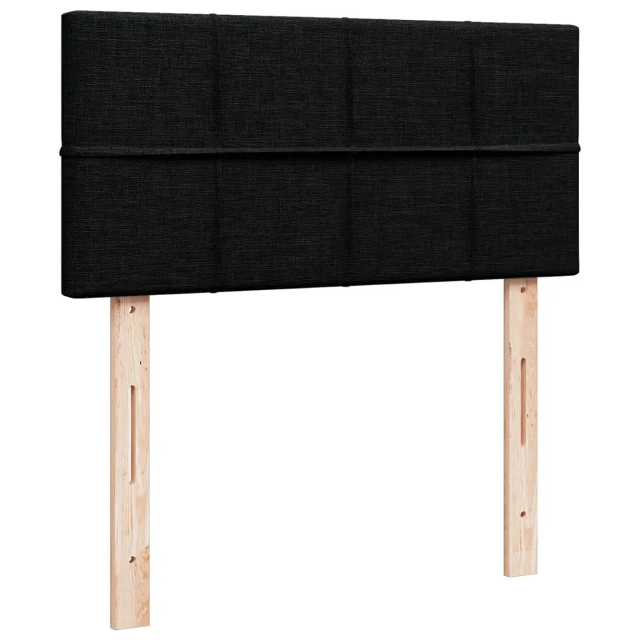 Sommier à lattes de lit avec matelas Noir 90x190 cm Tissu - 10