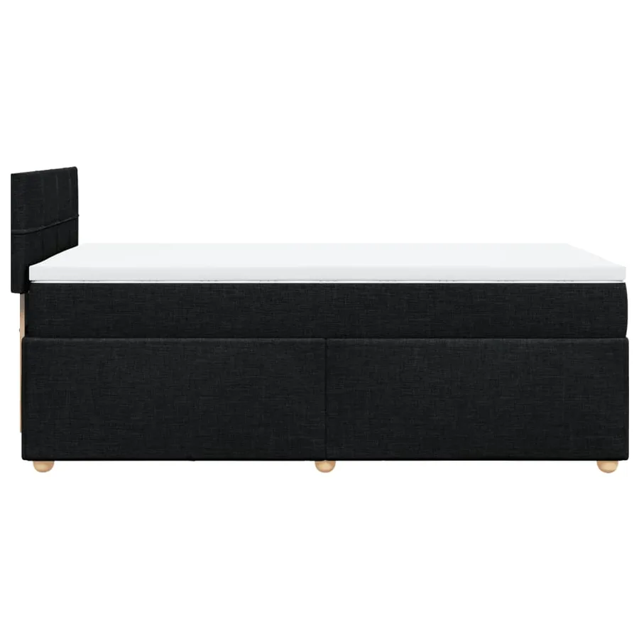 Sommier à lattes de lit avec matelas Noir 90x190 cm Tissu - 5