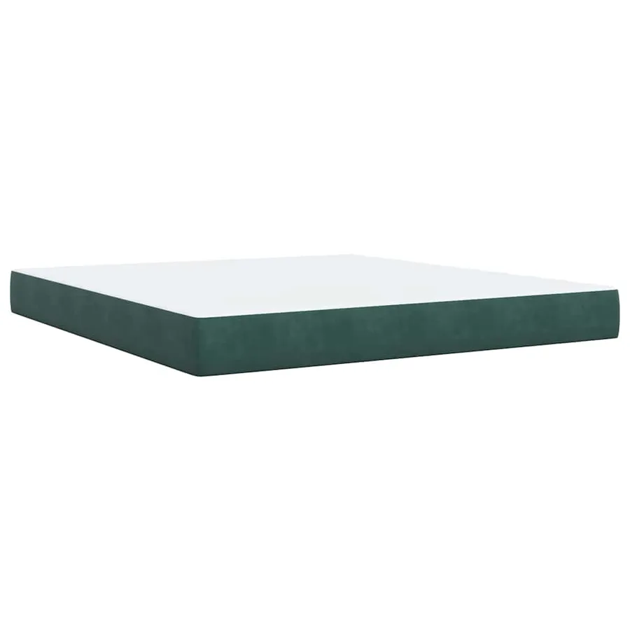 Sommier à lattes de lit et matelas Vert foncé 180x200cm Velours - 12