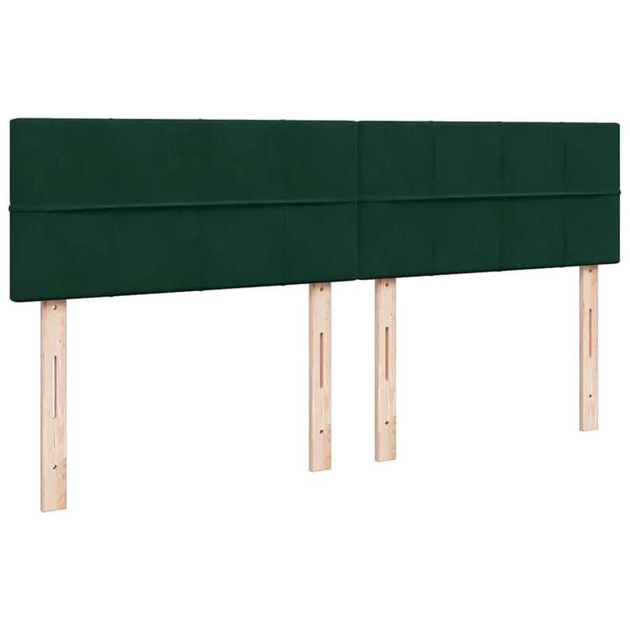 Sommier à lattes de lit et matelas Vert foncé 180x200cm Velours - 9