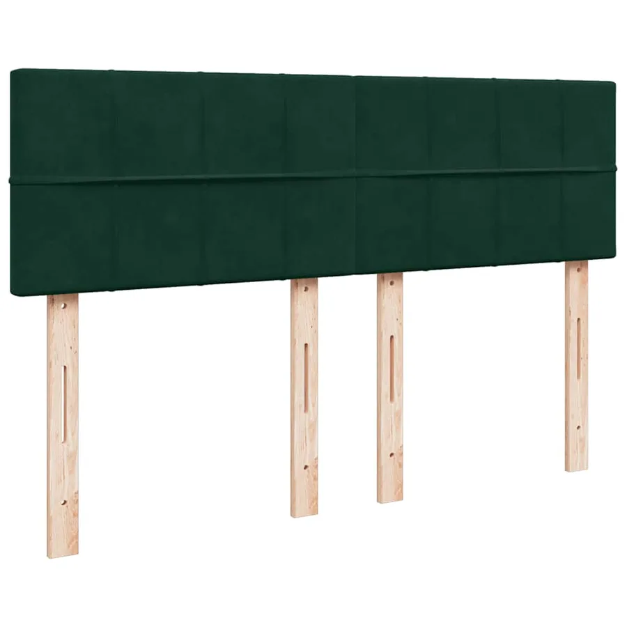 Sommier à lattes de lit et matelas Vert foncé 160x200cm Velours - 9