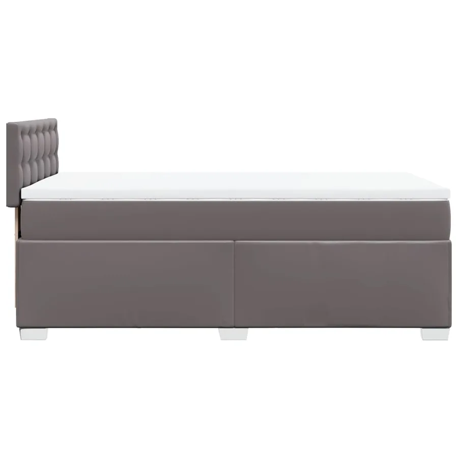 Sommier à lattes de lit avec matelas Gris 90x190 cm Similicuir - 11