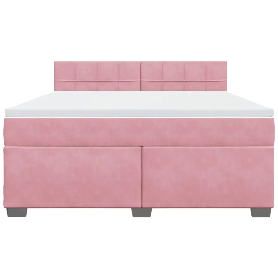 Sommier à lattes de lit avec matelas Rose 180x200 cm Velours - 6